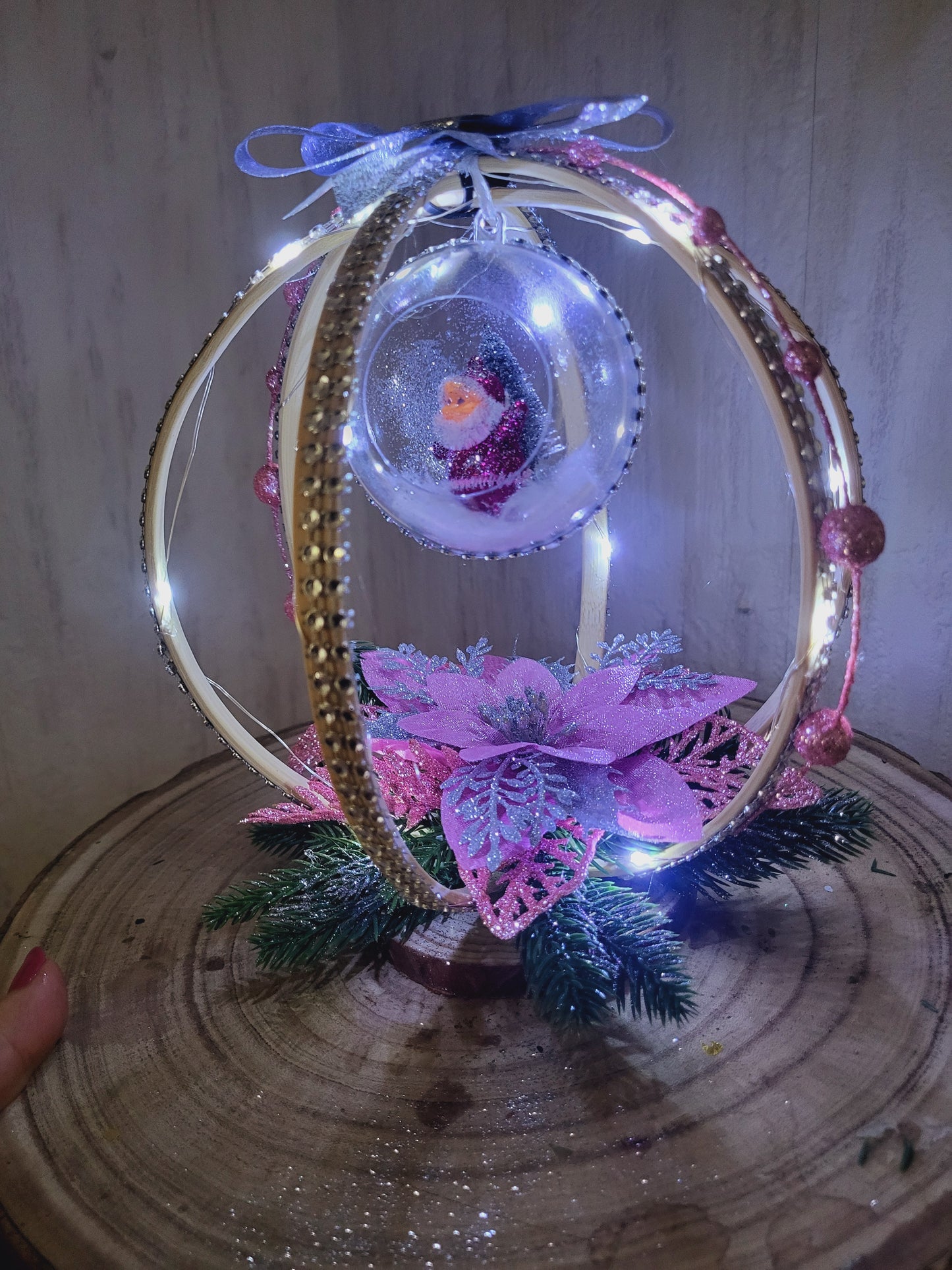 Boules de Noël sur support