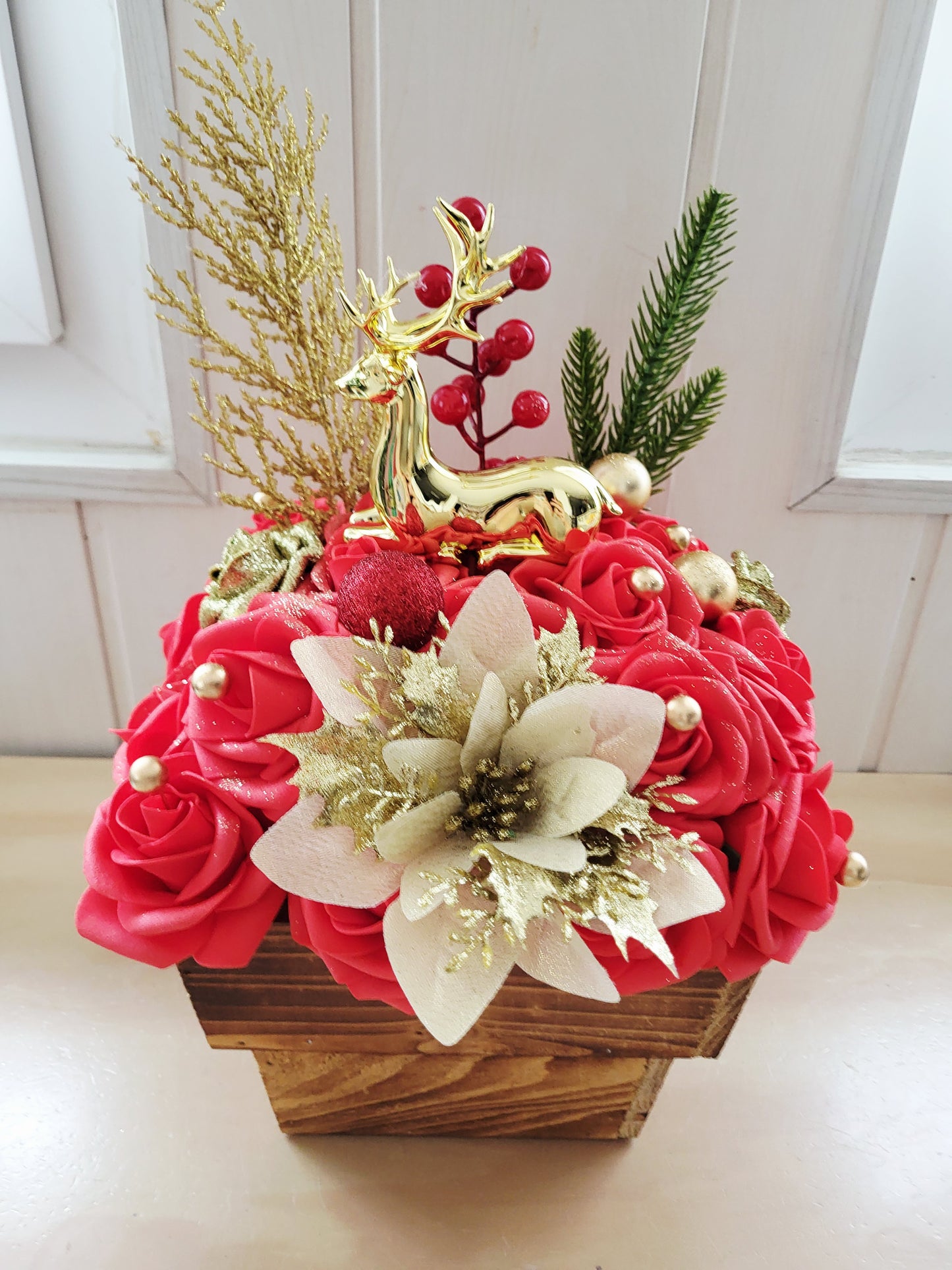 Pot de bois pour noël