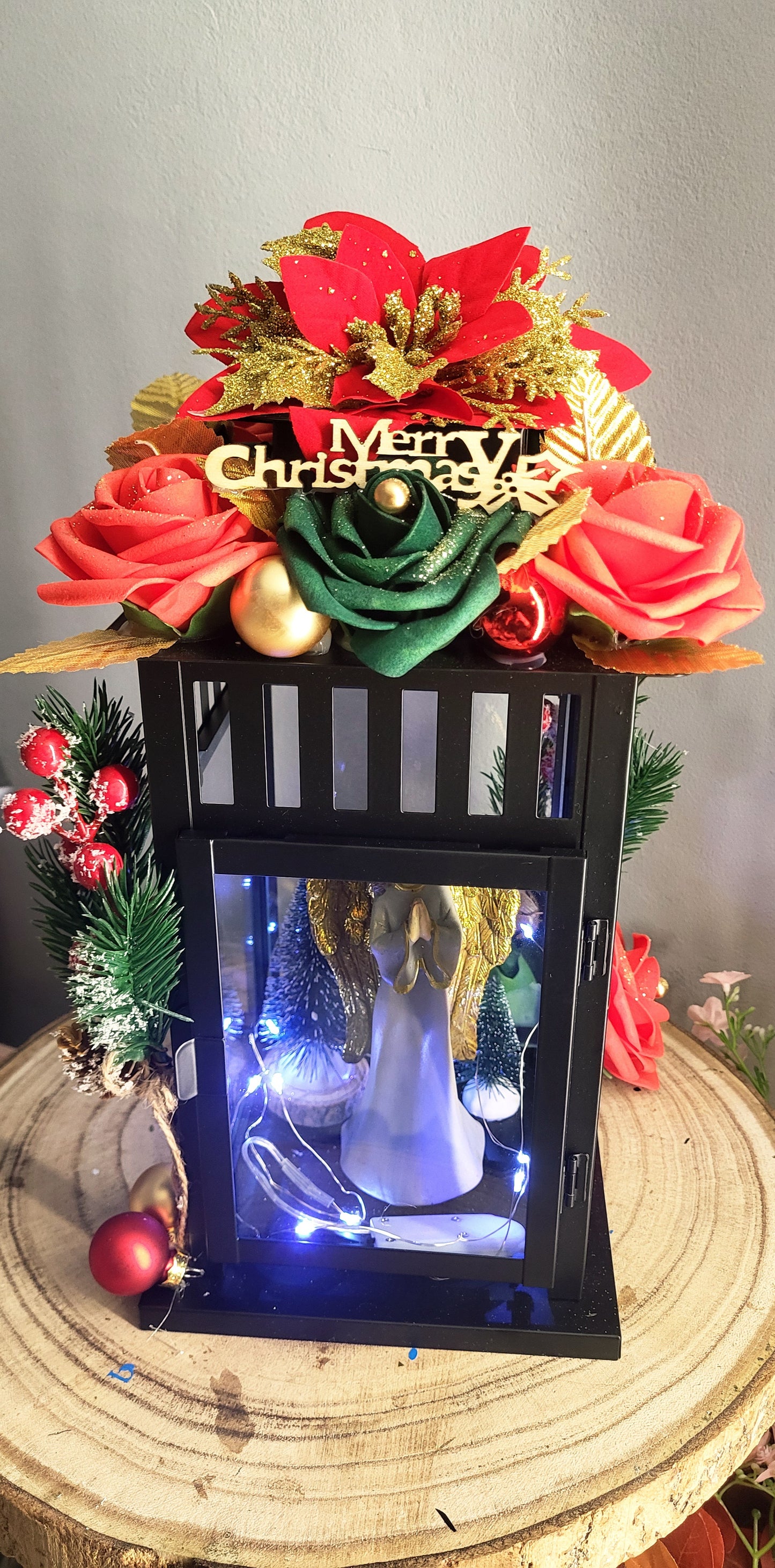 Lanterne ange de noël