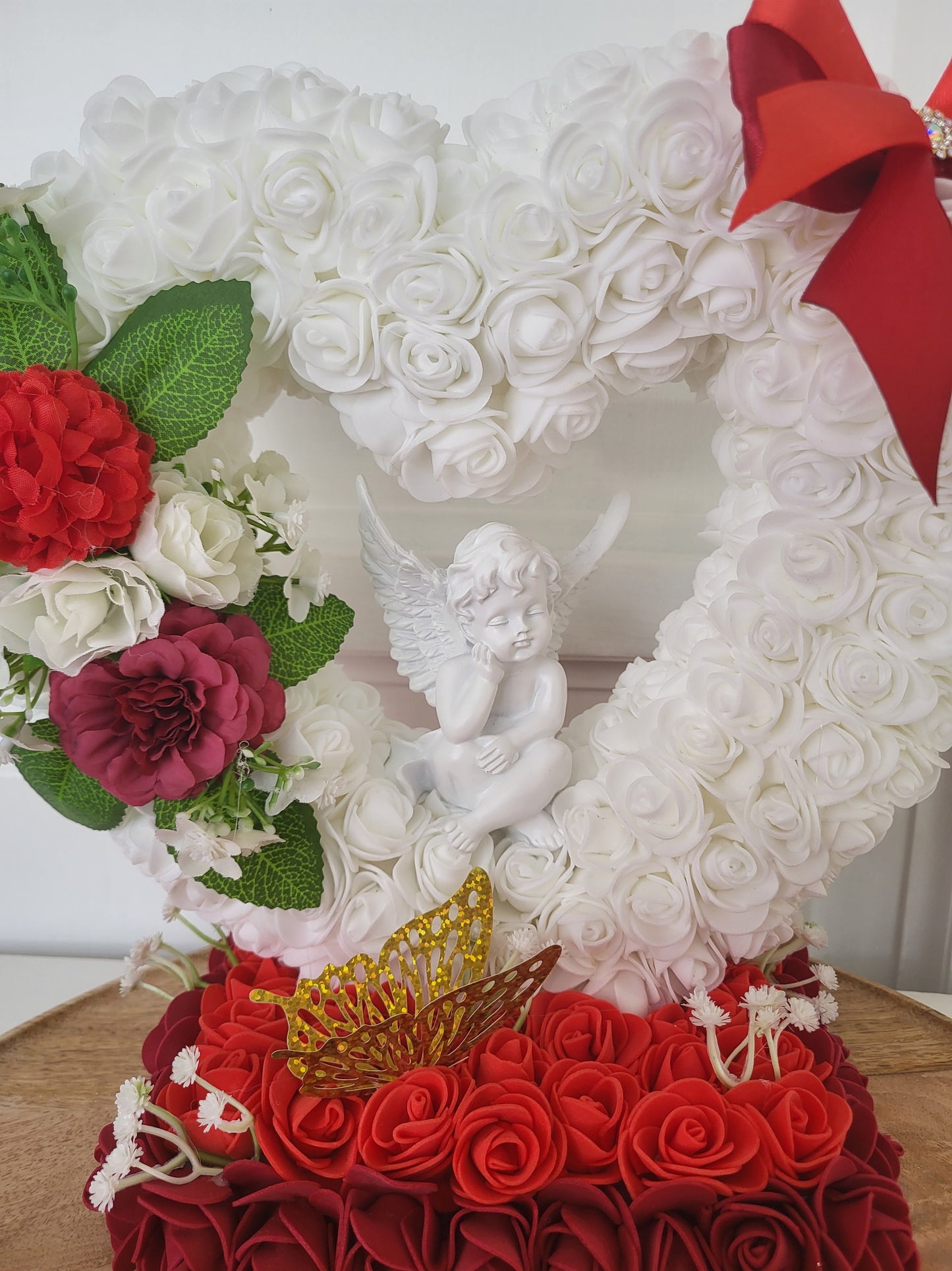 Coeur avec ange pour monument funéraire