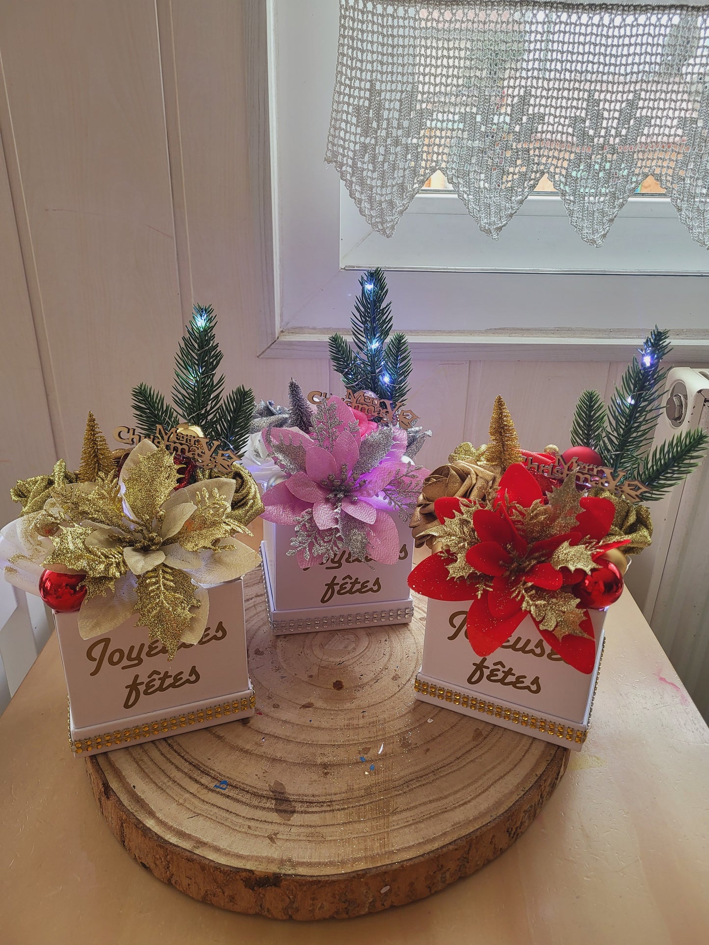 Boîte de Noël lumineuse