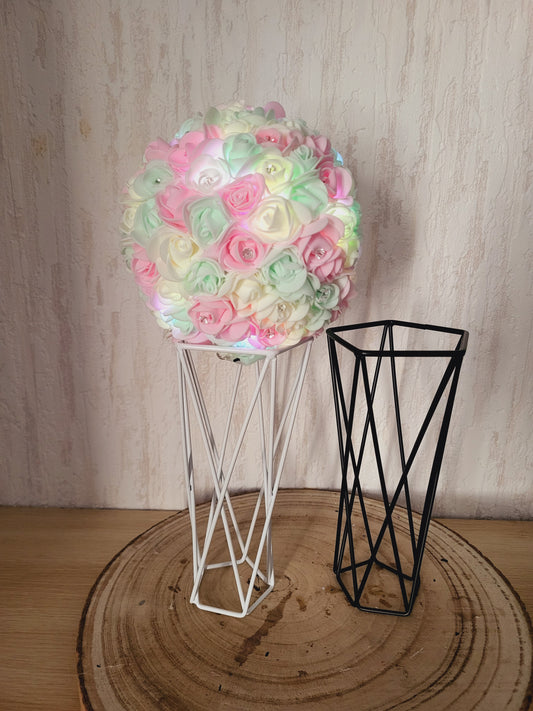Support avec boule florale