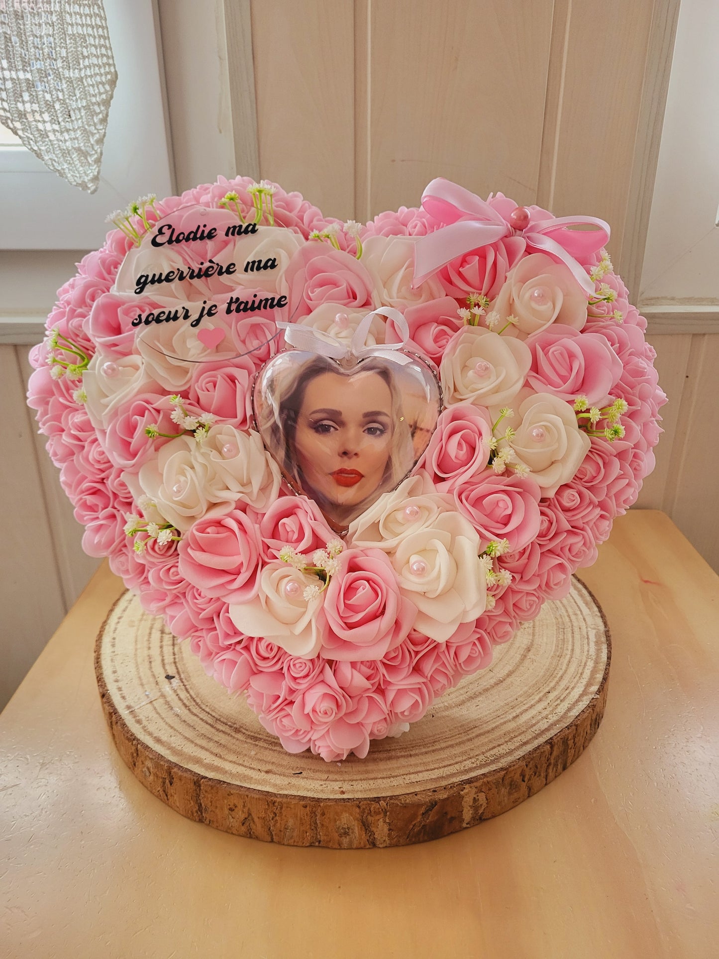 Coeur avec photo pour monument funéraire