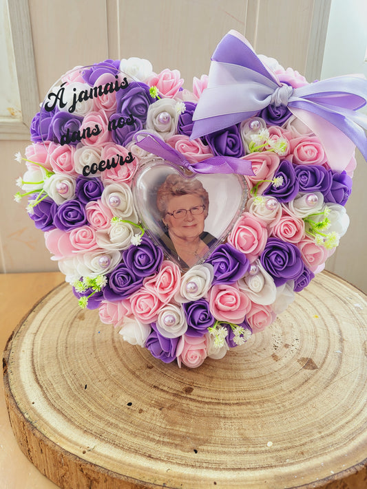 Coeur pour posée sur monument funéraire