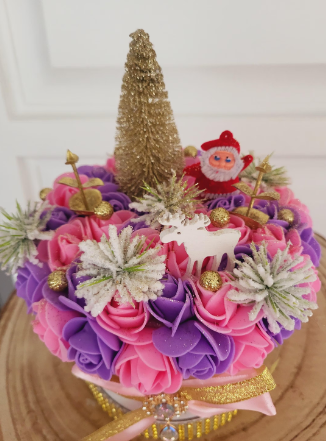 Boite florale pour Noël