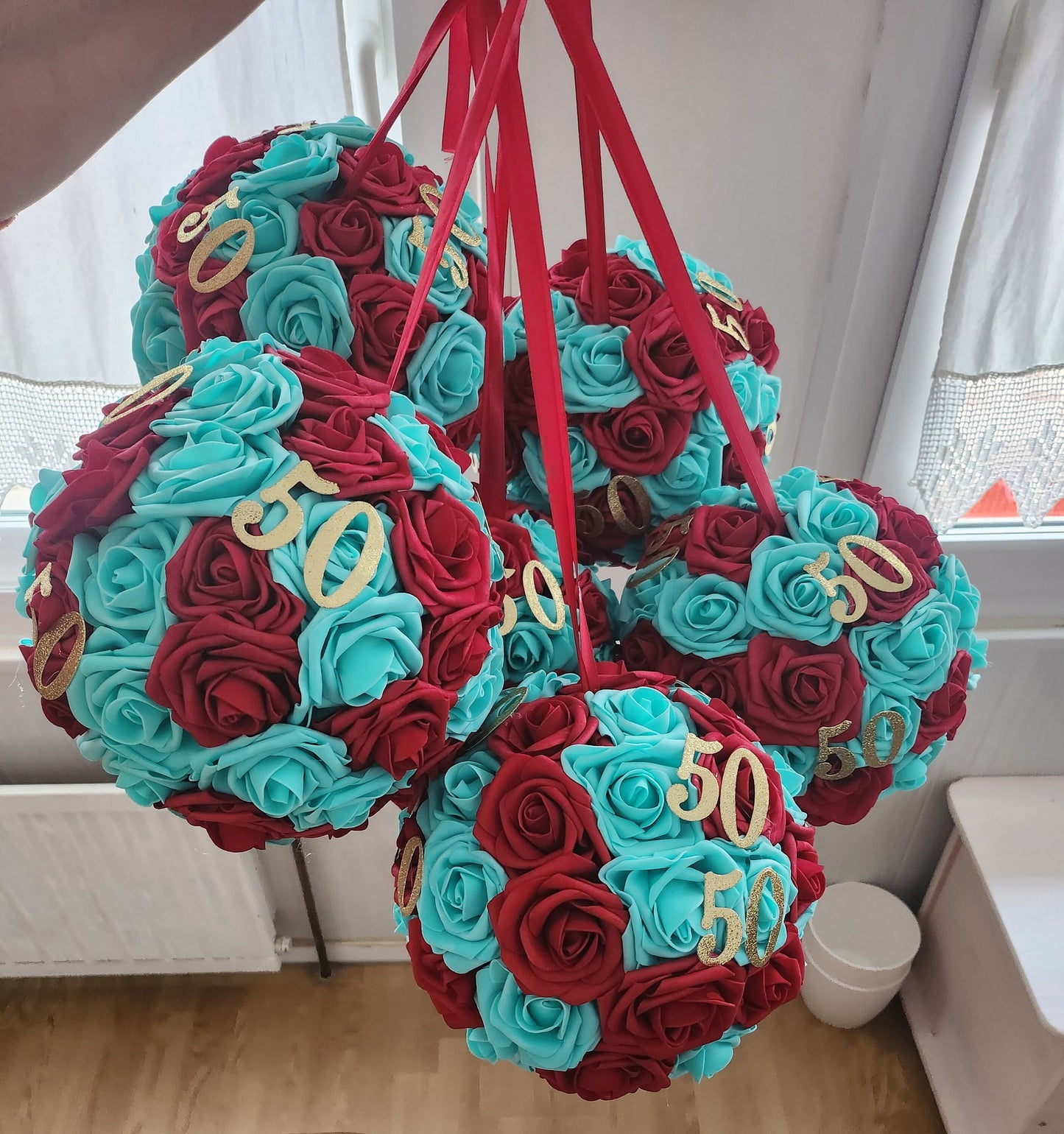 Boules de fleurs à suspendre