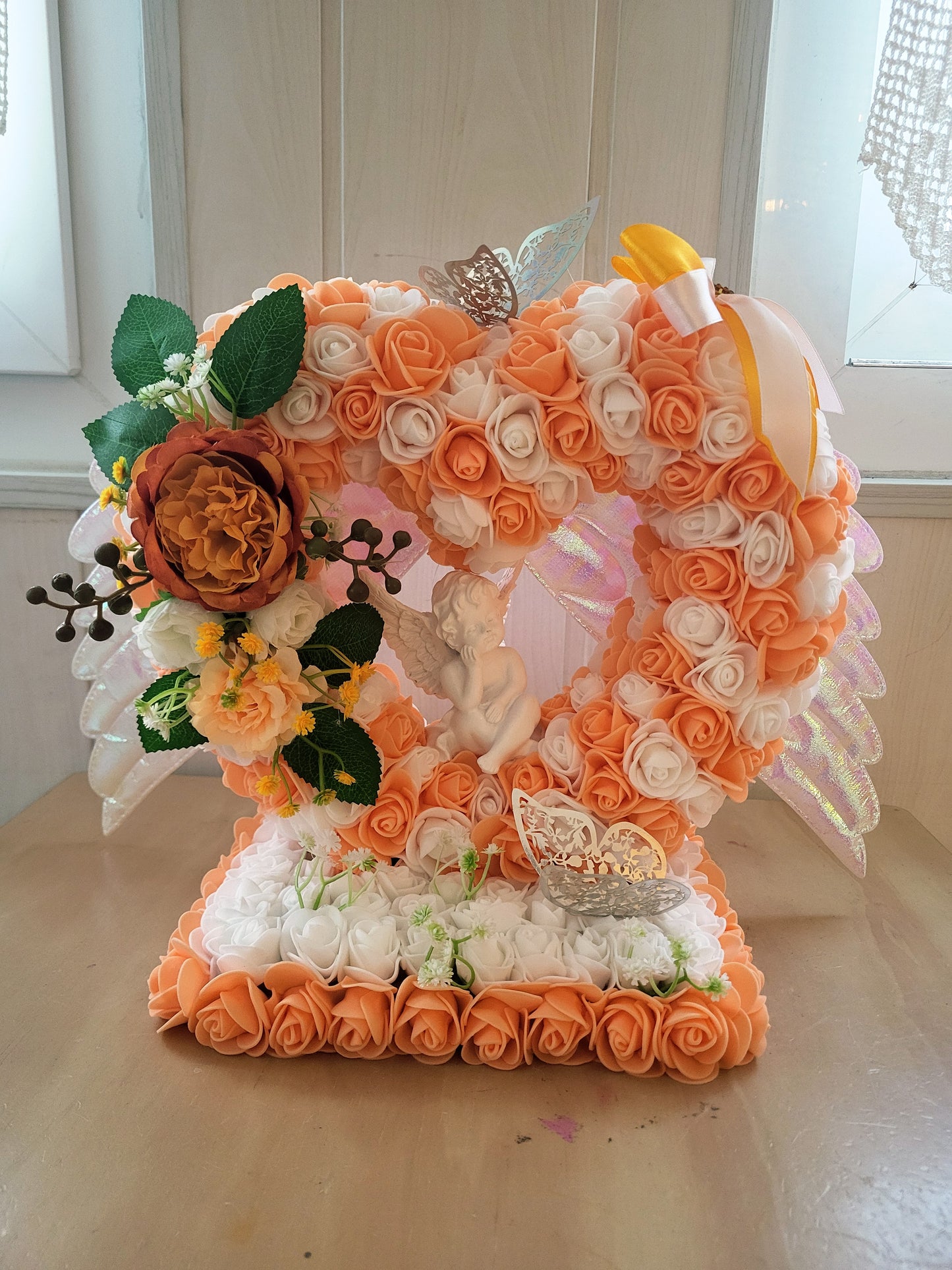 COEUR AVEC DES AILLES POUR MONUMENTS FUNÉRAIRE