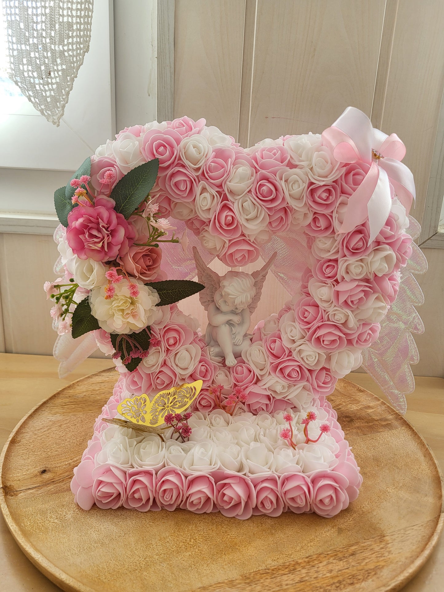 COEUR AVEC DES AILLES POUR MONUMENTS FUNÉRAIRE