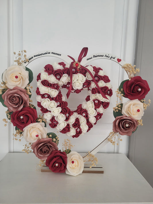Coeur double pour décoration avec led