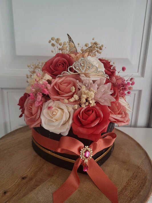Boite florale en forme de cœur
