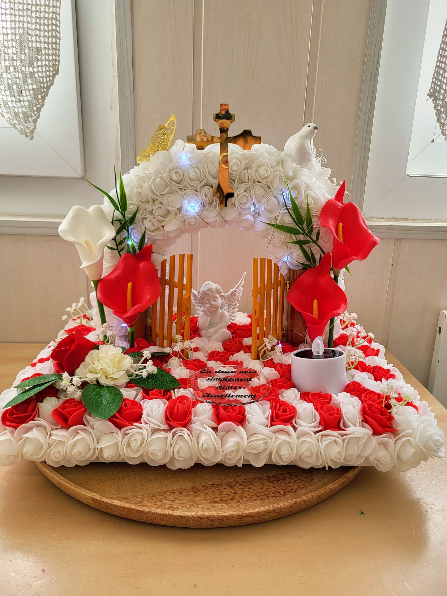 Porte du paradis avec led pour monuments funéraire