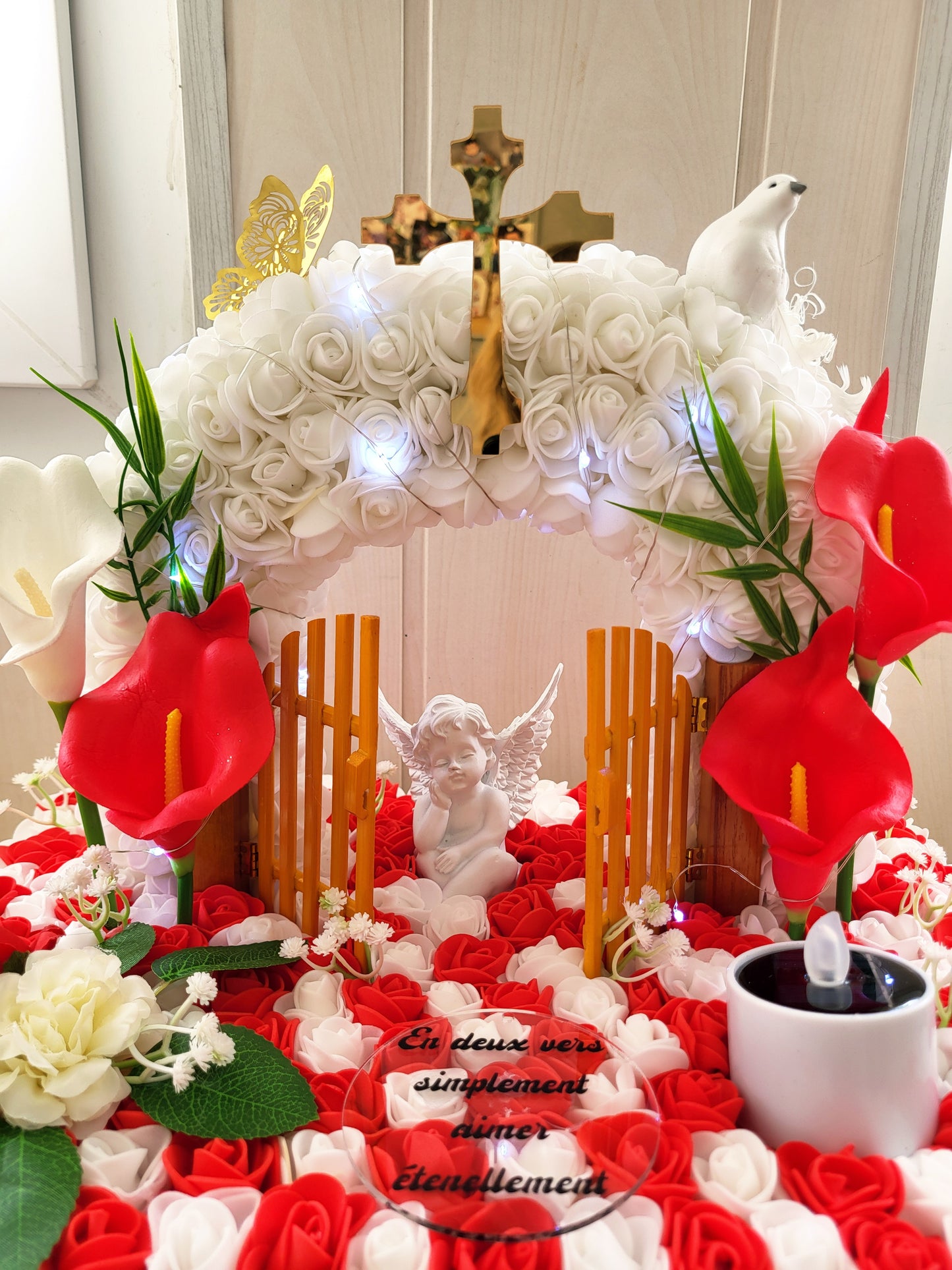 Porte du paradis avec led pour monuments funéraire