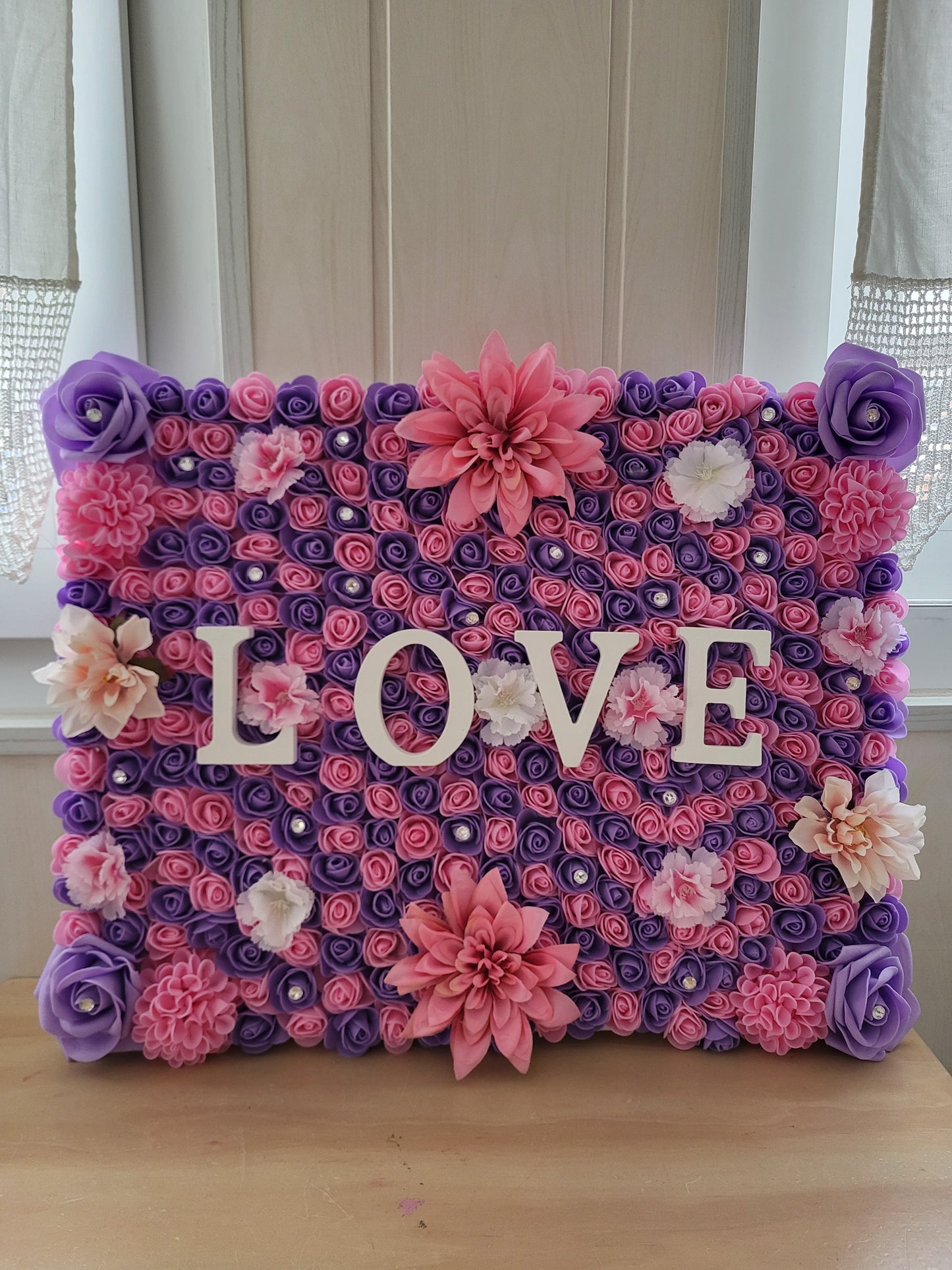 Cadre fleuri à suspendre