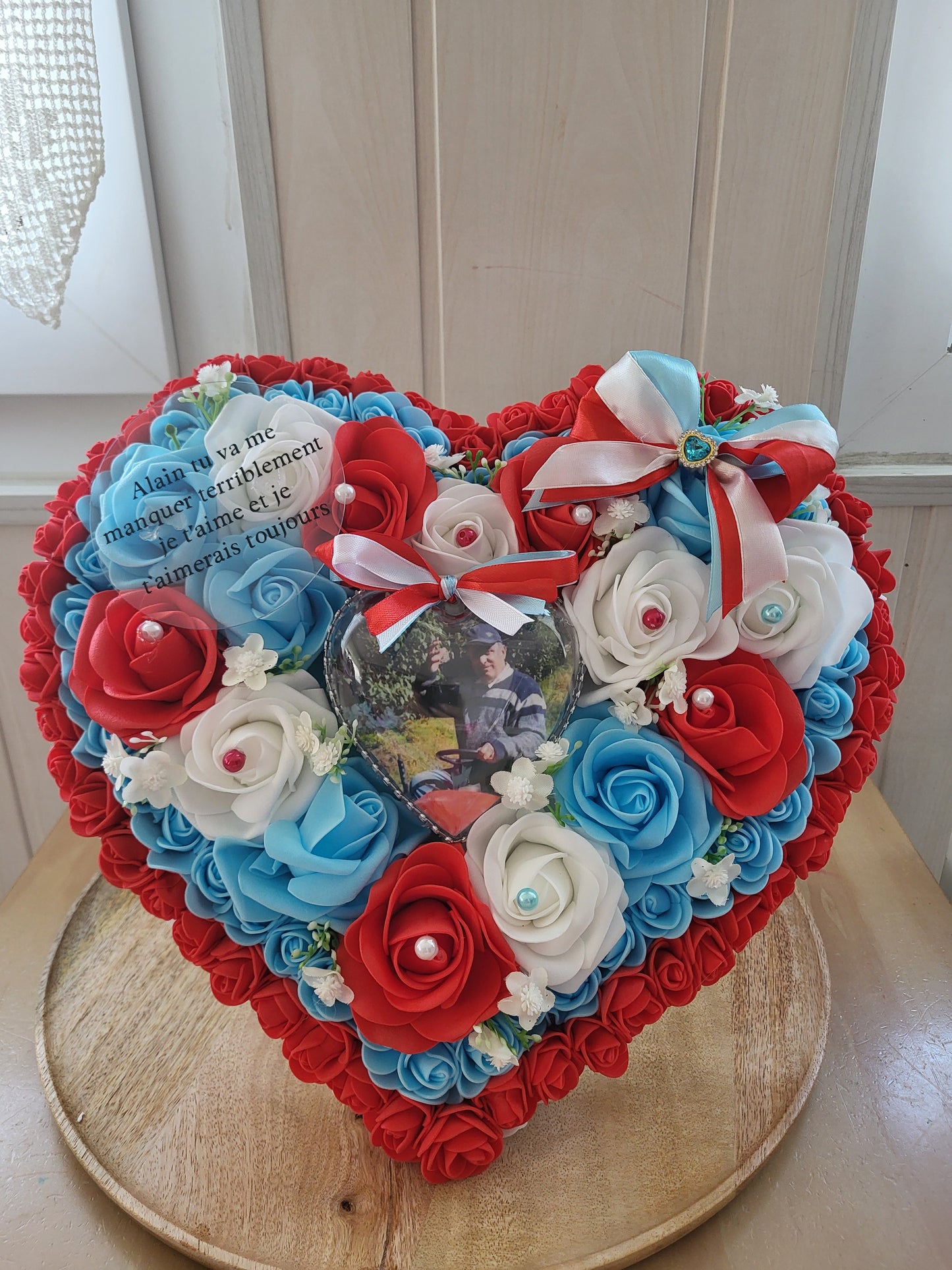 Coeur avec photo pour monument funéraire