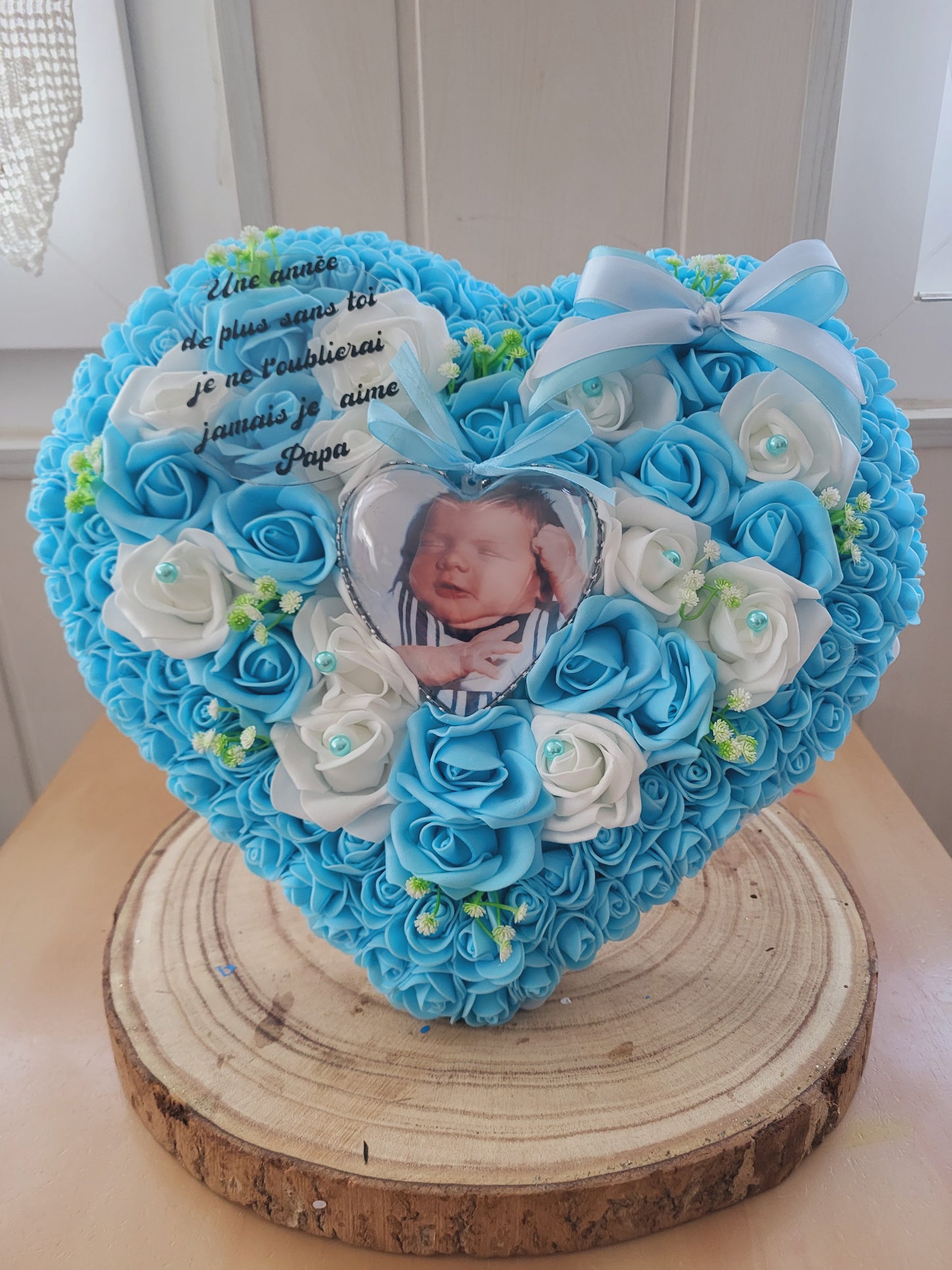Coeur avec photo pour monument funéraire