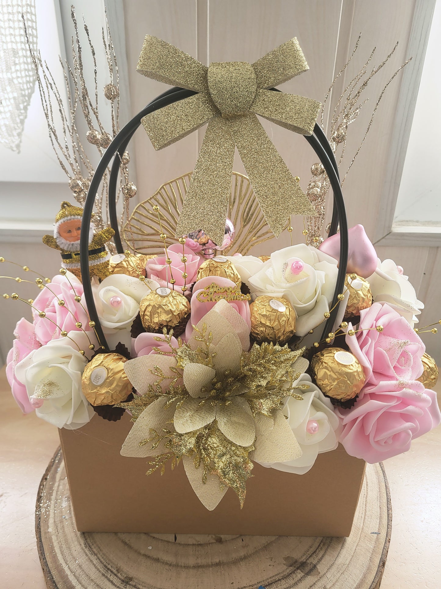 Sac florale avec chocolat